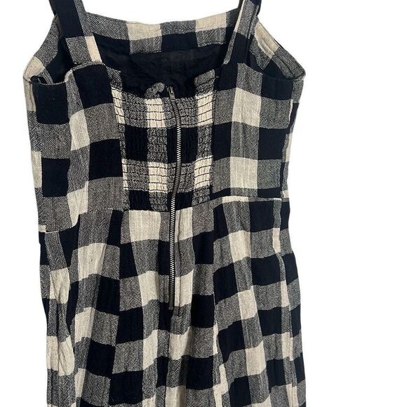 Primark Sleeveless Checkered Mini Dress Black White Size 6 - Picture 4 of 9
